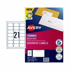 Avery 21up Laser Labels L7160 Pk100