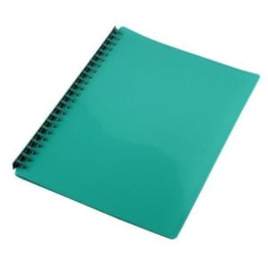 Display Book A4 Refillable GNS Gloss Ribbed Green