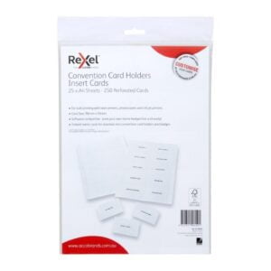 Rexel Convention Card Holders Insert Cards 90055