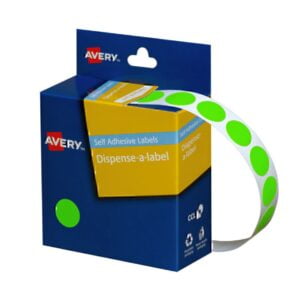 Avery 14mm Circle Labels Green 937296