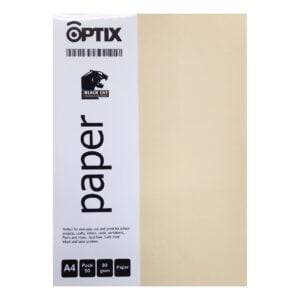 Coloured Paper A4 Pk50 80gsm Optix Kula Cream
