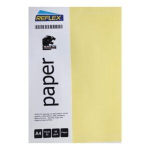 Coloured Paper A4 Pk50 80gsm Reflex Yellow