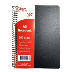 Stat A5 Notebook Black Cover 48056