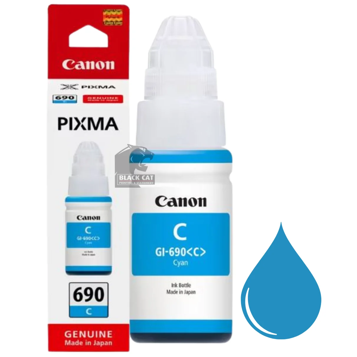 Canon 690 Cyan Ink Bottle GI690C Blackwood