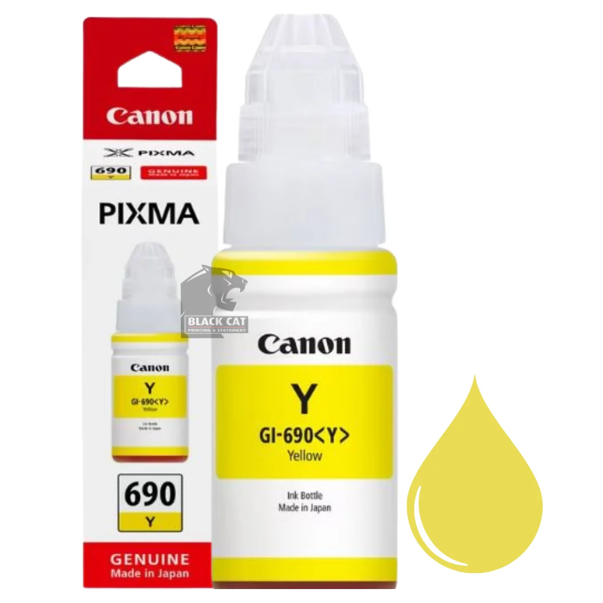 Canon 690 Yellow Ink Bottle GI690Y Blackwood
