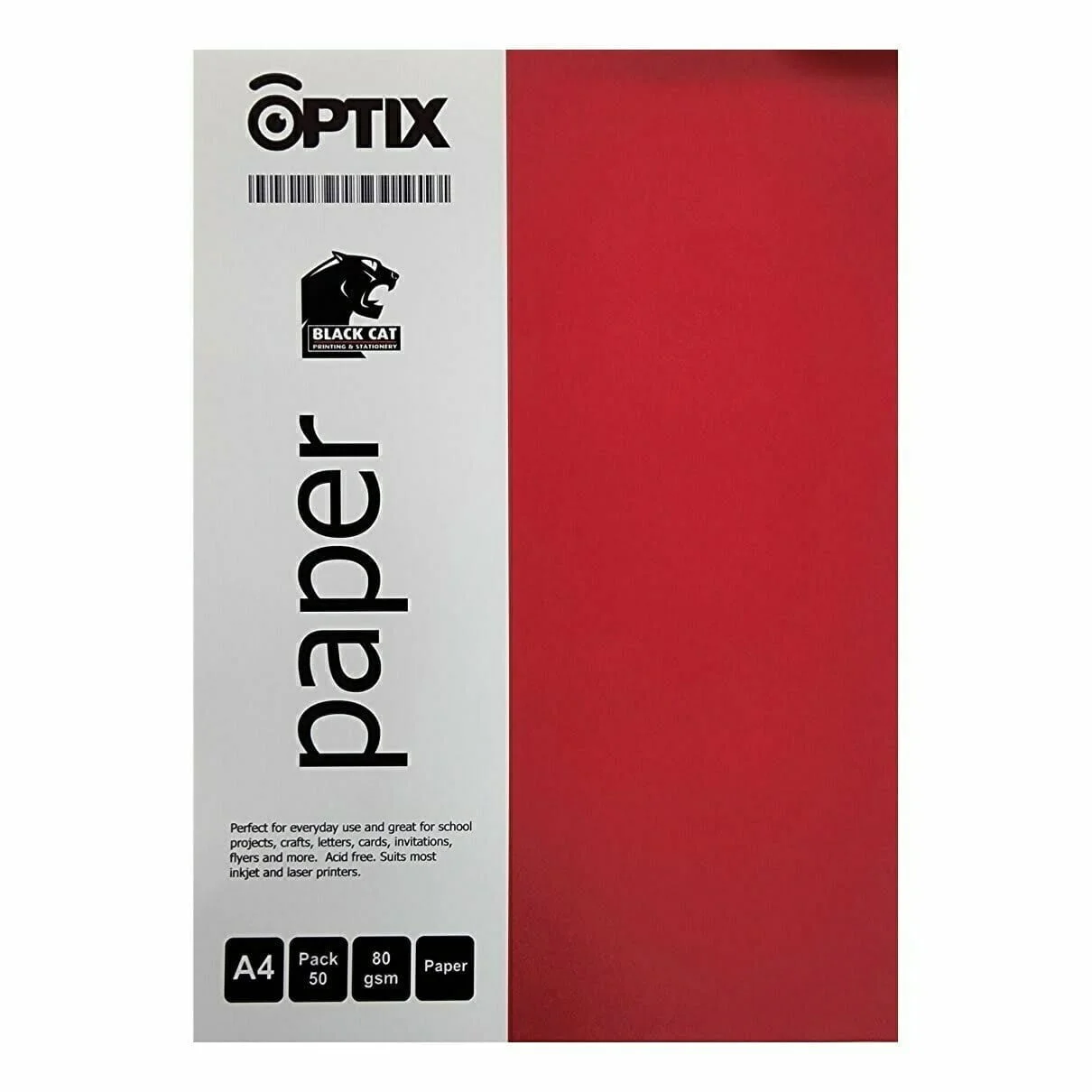 Coloured-Paper-A4-Pk50-80gsm-Optix-Coro-Crimson Blackwood