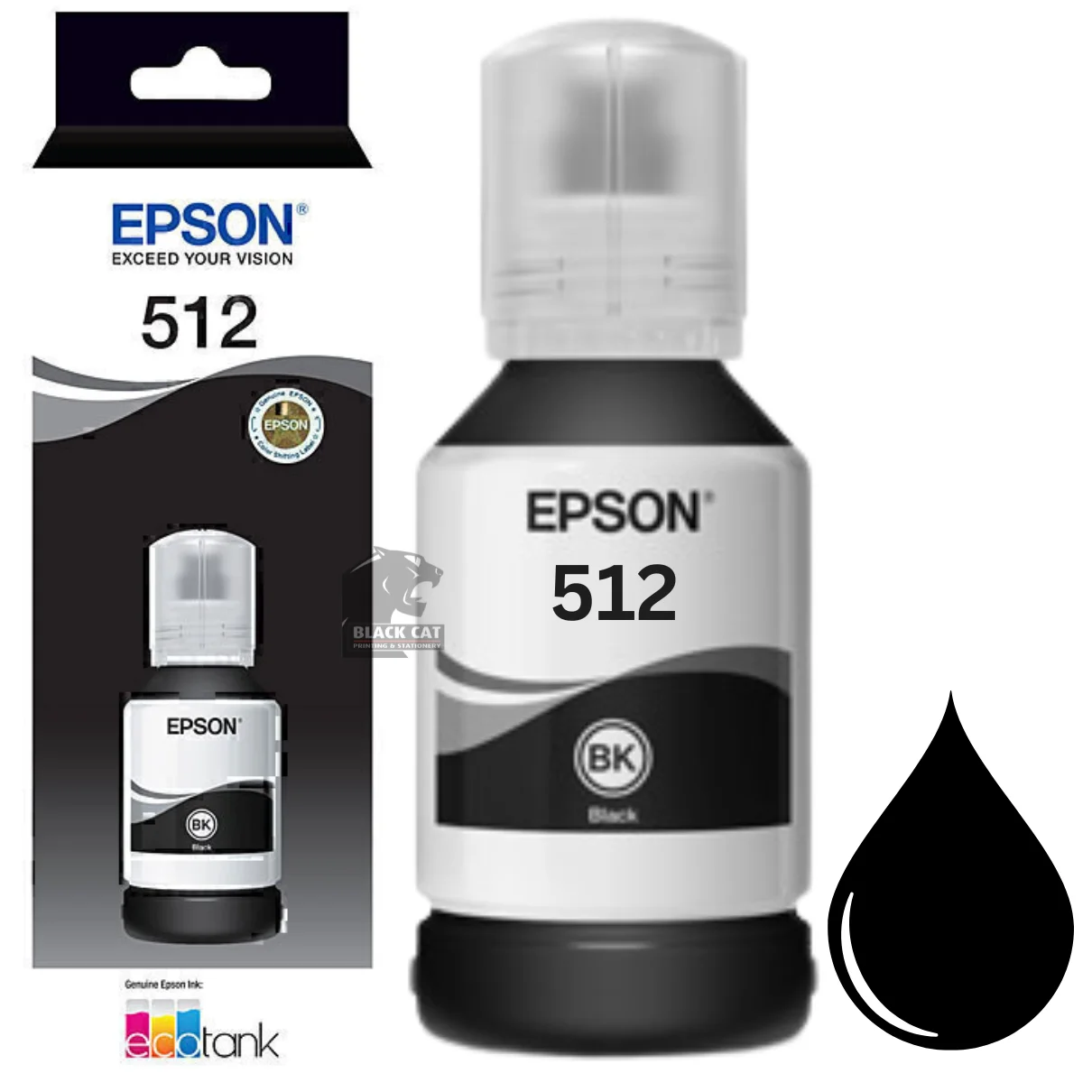 Epson T512 Black Ink Bottle Blackwood