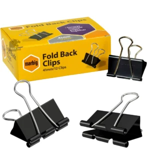 Marbig 41mm Foldback Clips Blackwood