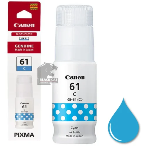 Canon 61 Cyan Ink Bottle | Black Cat Printing & Stationery | Black Cat ...