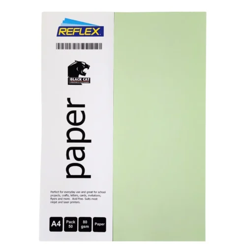 Reflex Green A4 Paper 80 gsm – 50 Sheets | Black Cat Printing & Stationery