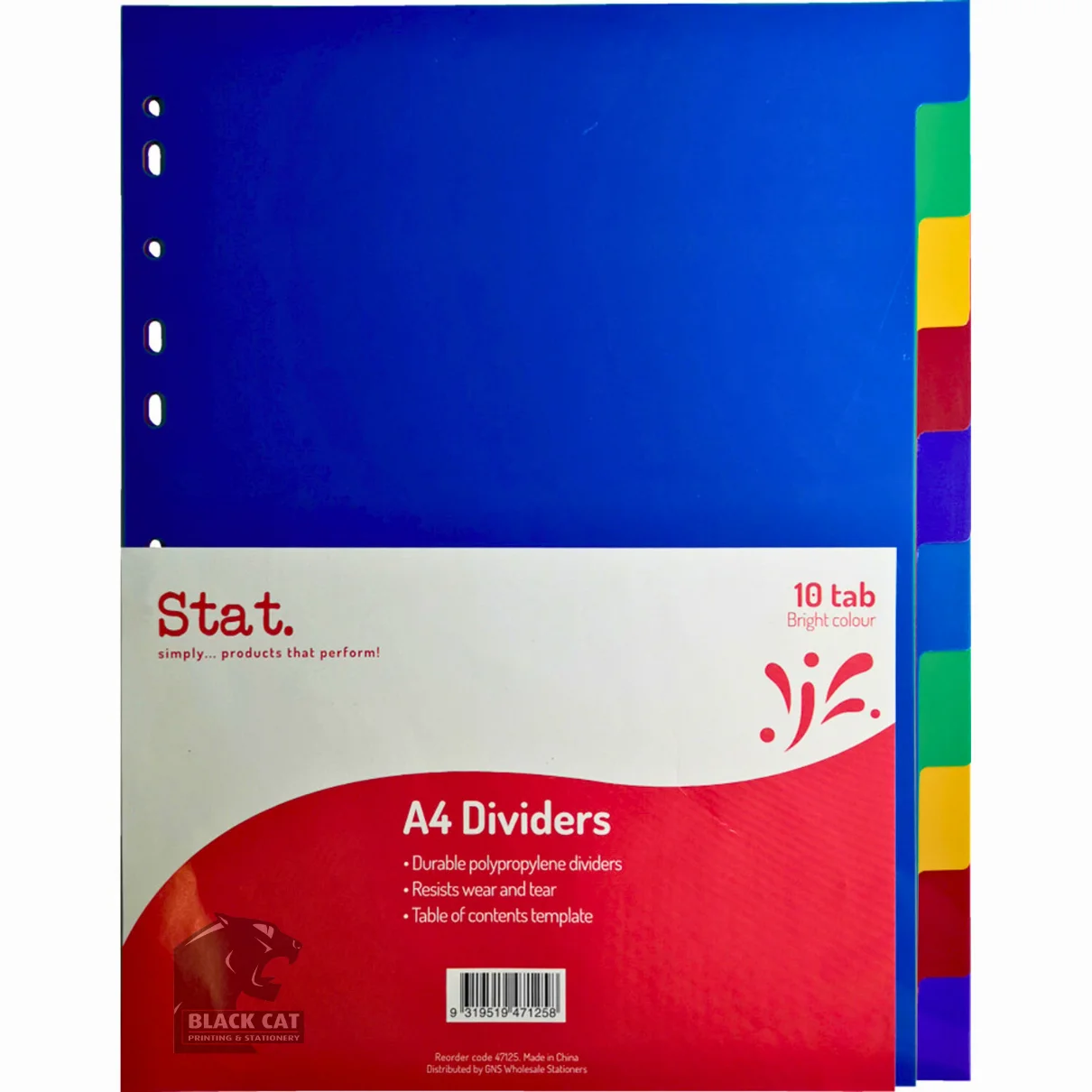 dividers-stat-a4-colours-pp-10-tab-47125-blackwood
