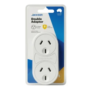 Jackson double adaptor 2 outlet indoor power adaptor vertical sockets