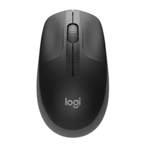 Logitech M190 wireless mouse grey full size ergonomic design