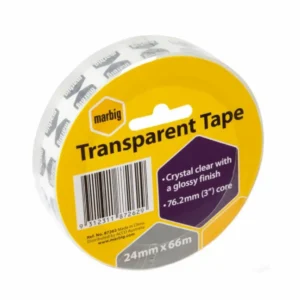 Marbig Transparent Tape 24mm x 66m