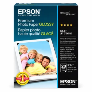 Epson 5x7 Glossy Photo Paper, 20 Sheets, S041464
